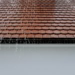 Photo of roof while raining